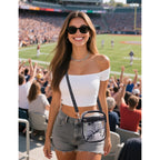Fibrdoo Clear Crossbody Purse Bag, Clear Bag Stadium Approved with Front Pocket for Concerts Sports Festivals