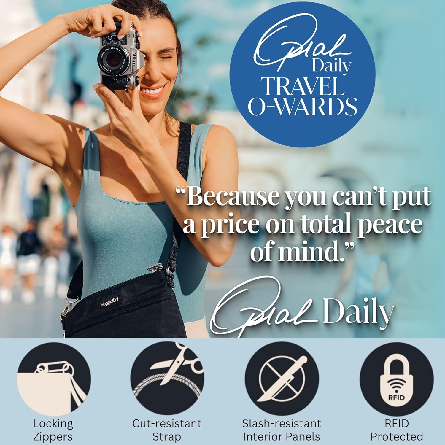 Baggallini Securtex™ Anti-Theft Memento Crossbody