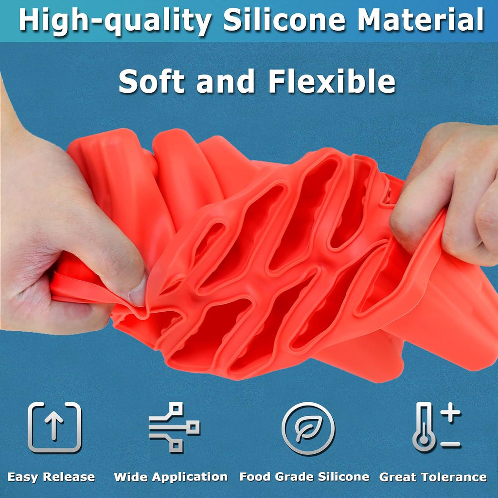 Silicone Popsicle Molds 10-Cavity, Diy Ice Pop Mold For Kids Adult Teens, Bpa Free Ice Cream Molds For Party Yogurt Juice Smoothies Sticks