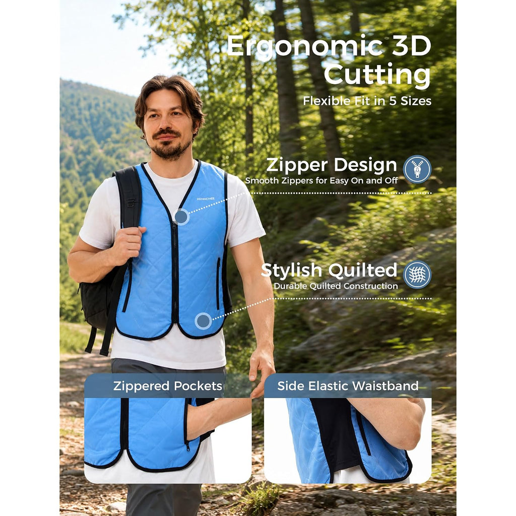 Cooling Vest With Pockets 12 Pcs Gel Ice Pack Vest Adjustable Fit Ice Jacket