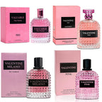 4Pcs Perfume Set For Women - Floral Fragrance Gift Set With Vanilla,Sweet Fruity, Eau De Parfume| 3.4 Fl Oz Each Women'S Cologne(Valentine Milano/Rose/Pink,Valuable,)