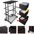 Dresser Storage With 3 Drawers, Fabric Dresser Tower, Vertical Storage Unit For Bedroom, Closet, Office, Black