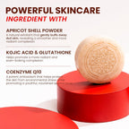 Koji White Kojic Acid Bump Eraser Body Scrub Soap For Exfoliation Butt, Elbow, Underarm With Glutathione, Coenzyme Q10, Skin Brightening For Fade Dark Spots, Fine Lines And Wrinkles, 2.82 Oz (2 Bars)