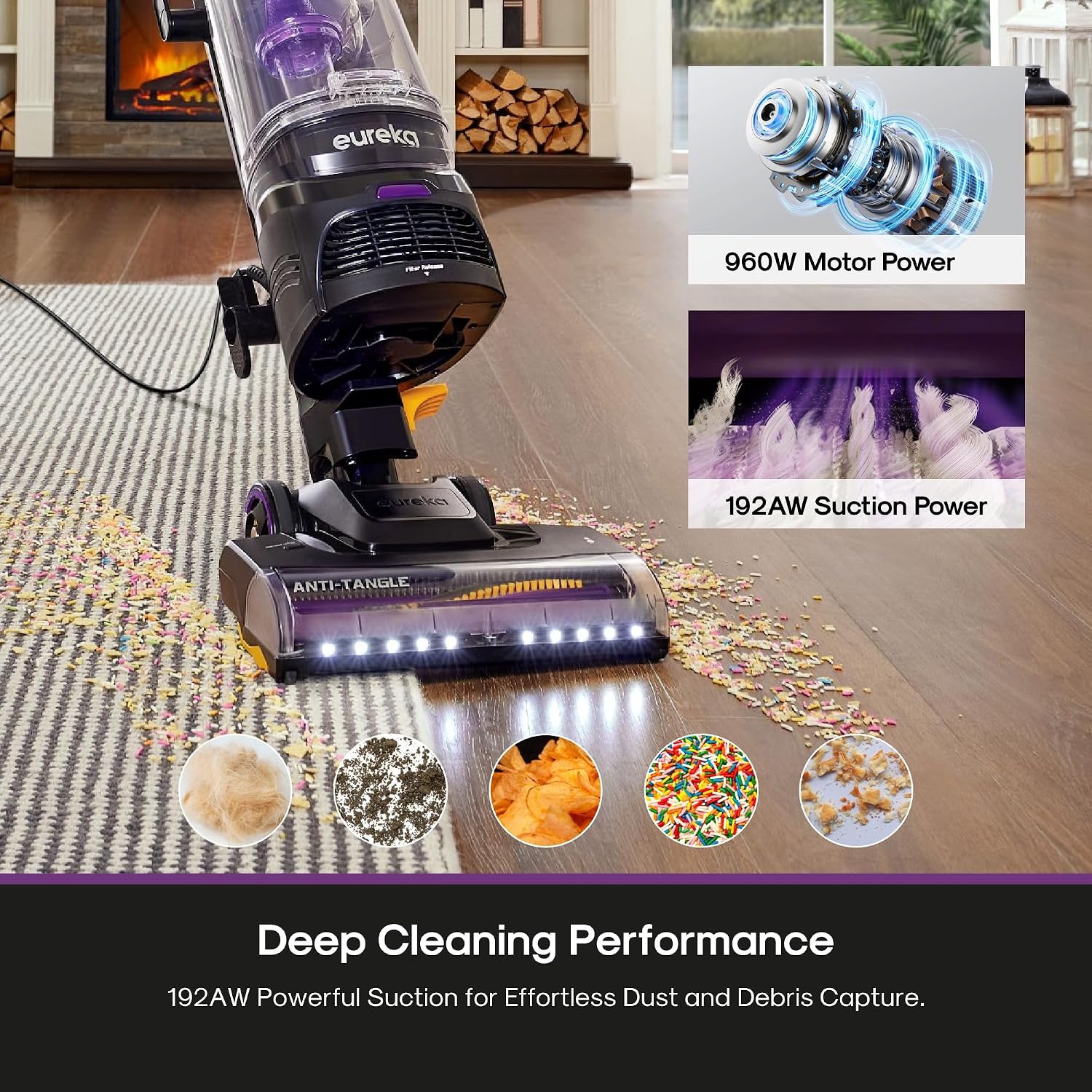 Eureka Flexreach Vacuum Cleaners For Home, Lift-Away, Neu651Pl