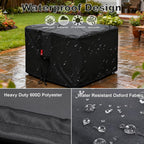 Gas Fire Pit Cover Square 32"L X 32"W X 24"H,Waterproof 600D