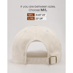 FURTALK Unisex Vintage Washed Unstructured Baseball Cap Washed Cotton Adjustable Dad Hat Beige