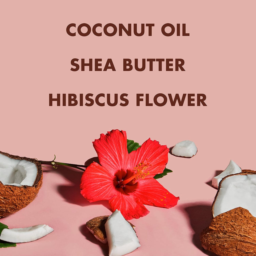 Shea Moisture Coconut & Hibiscus Massage Oil And Body Oil For Dry Skin, Bath Oil With Coconut Oil And Vitamin E Oil For Skin, 8 Oz