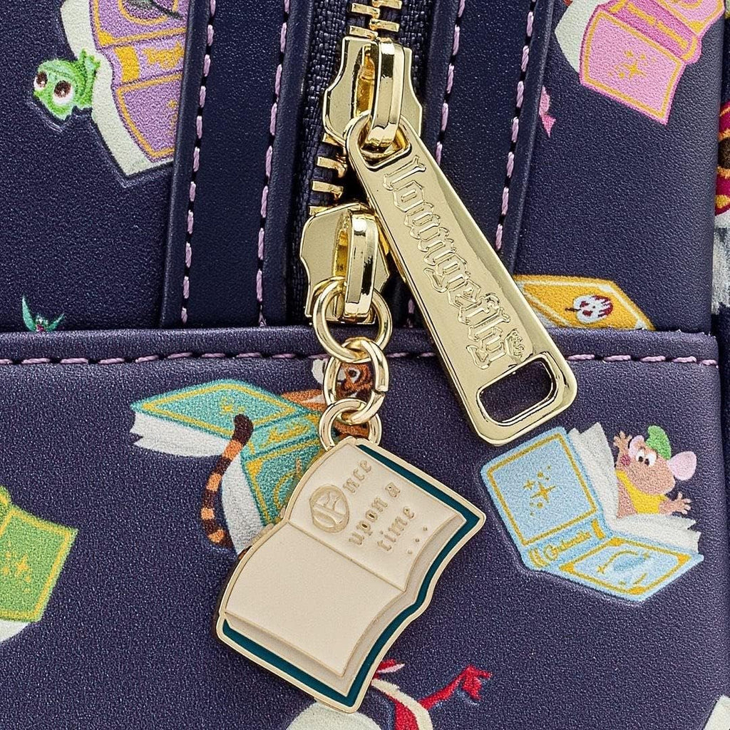 Loungefly Disney Princess Books All Over Print Womens Double Strap Shoulder Bag Purse