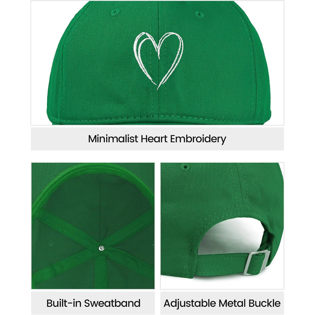 American Trends Womens Baseball Caps Cute Heart Dad Hat, Adjustable Cotton Unisex Cap For Workout, Golf & Everyday Wear