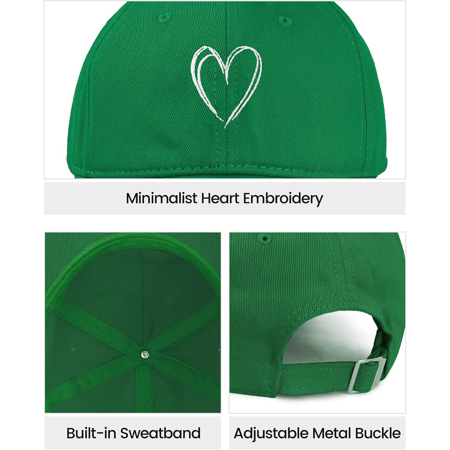 American Trends Womens Baseball Caps Cute Heart Dad Hat, Adjustable Cotton Unisex Cap For Workout, Golf & Everyday Wear