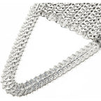 Women'S Metallic Disc Party Handbag - Metal Sequin Top Handle Bag For Parties