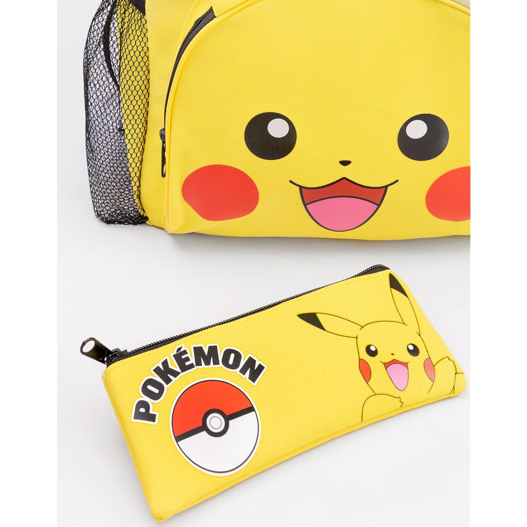 Pokémon Pikachu Kids Backpack Set | 4-Piece School Bag With Lunch Bag, Pencil Case & Water Bottle