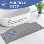 Bcoimo 24"×17" Chenille Bath Mat – Non-Slip with Backing Bath Rug Ultra-Absorbent and Machine Washable Bathroom Mat Quick-Dry Design. Ideal for Bathroom and Tub Areas