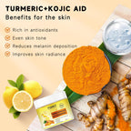 Pumkot Turmeric Kojic Acid Cleansing Pads, Turmeric Face Scrub Pads Enriched With Kojic Acid, 60Pcs