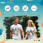 Joyclub 5 Pack Sublimation Blanks Bulk Wholesale White Polyester T Shirts For Heat Transfer Unisex Crew Neck Short Sleeve Diy