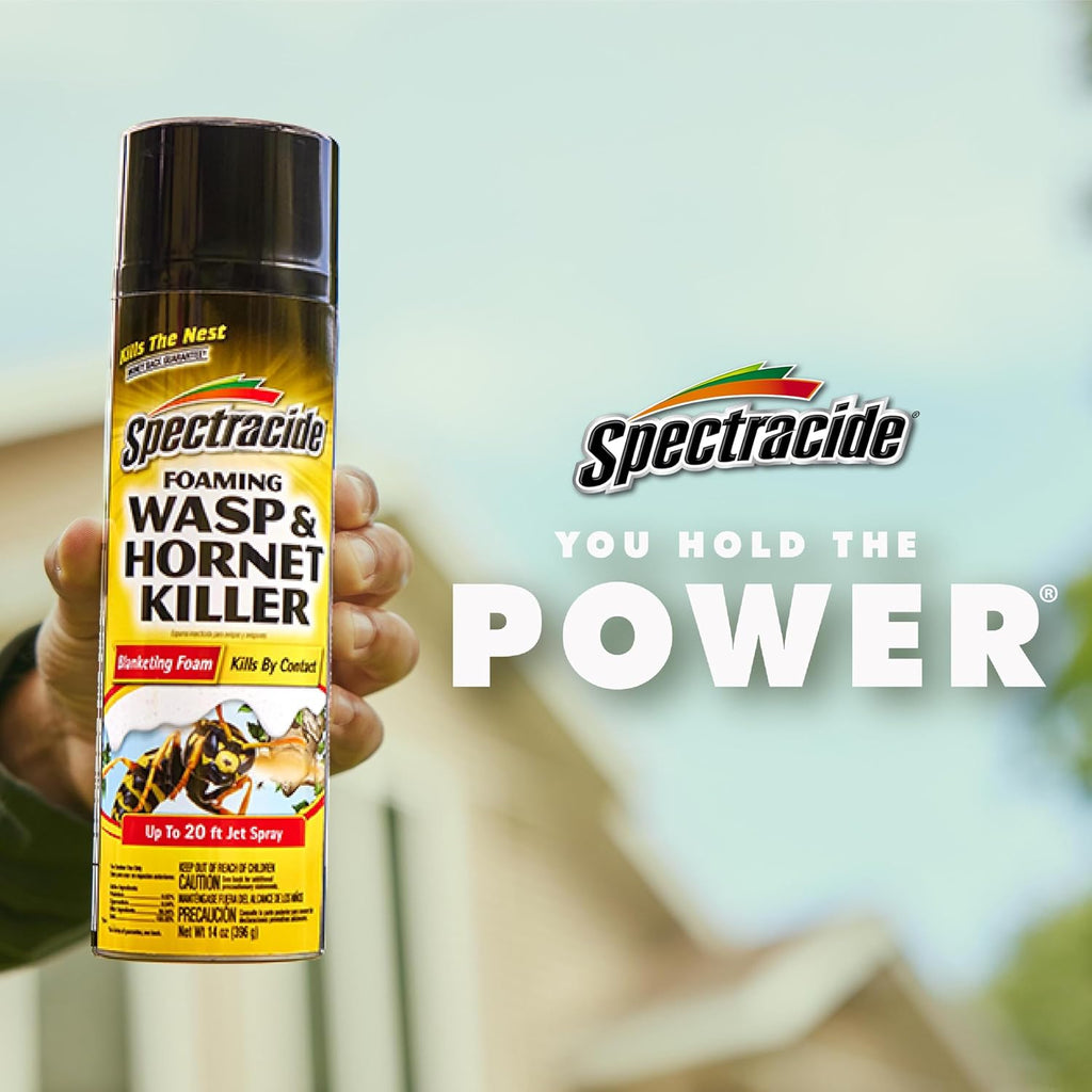 Spectracide Foaming Wasp & Hornet Killer, Blanketing Foam Kills By Contact, 14 Ounces, 3 Pack