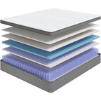 Purrjoys Full Mattress, 12 Inch Cooling-Gel Memory Foam And Pocket Spring Hybrid Mattress, Full Size Mattress In A Box, Certipur-Us Certified, Medium Firm, Double Mattress
