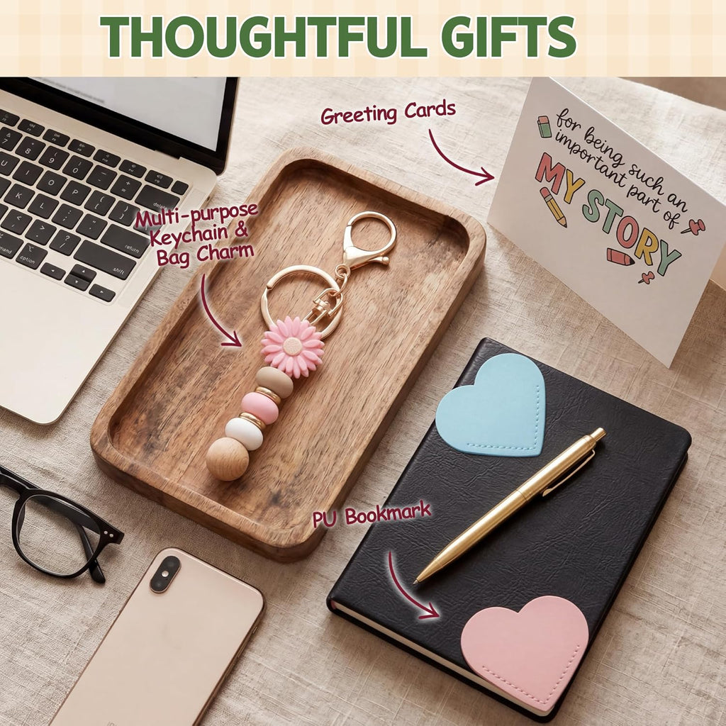 Teacher Appreciation Gifts for Women, Best Teacher Appreciation Funny End of Year Teachers Gift Set from Students, Thank You/Christmas/Birthday Baskets Gifts for Teachers