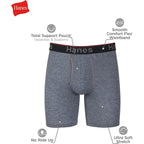 Hanes Men'S Total Support Pouch Men'S Boxer Brief Underwear, Anti-Chafing, Moisture-Wicking Odor Control, 3-Pack