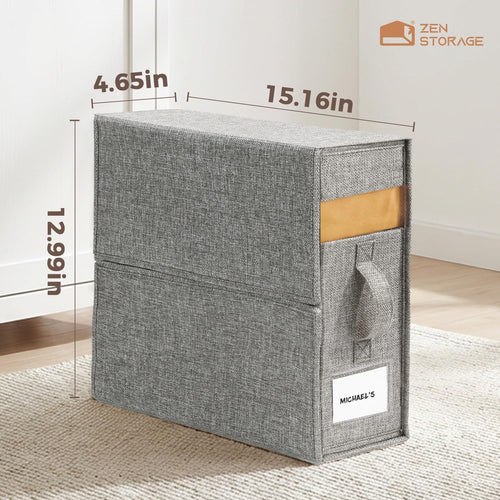 6Pack Sheet Organizers And Storage - King/Queen Size Sheet Storage Organizer With Window, Foldable & Dustproof Sheet Organizer For Linen Closet For Summer Blankets & Sheet Sets,Grey