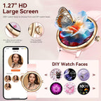 Smart Watch for Women, 1.27" HD Fitness Tracker (Answer/Make Calls) with 110+ Sport Modes/Heart Rate/Sleep Monitor, IP68 Waterproof Fitness Watch for iPhone Android, Best Gifts for Girl Yrs 15-25