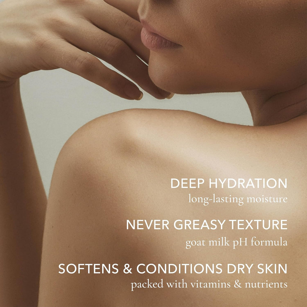 Dionis Goat Milk Lotion – Moisturizing Body Lotion For Dry Skin, Sensitive Skin Safe, Lightweight Non-Greasy Formula, Lotion Pump - Unscented 8.5 Oz