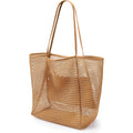KALIDI Beach Nylon Mesh Tote Bag, Casual Tote Bag Hobo Women Foldable MAX 23L Shoulder Bag For Beach Picnic Vacation