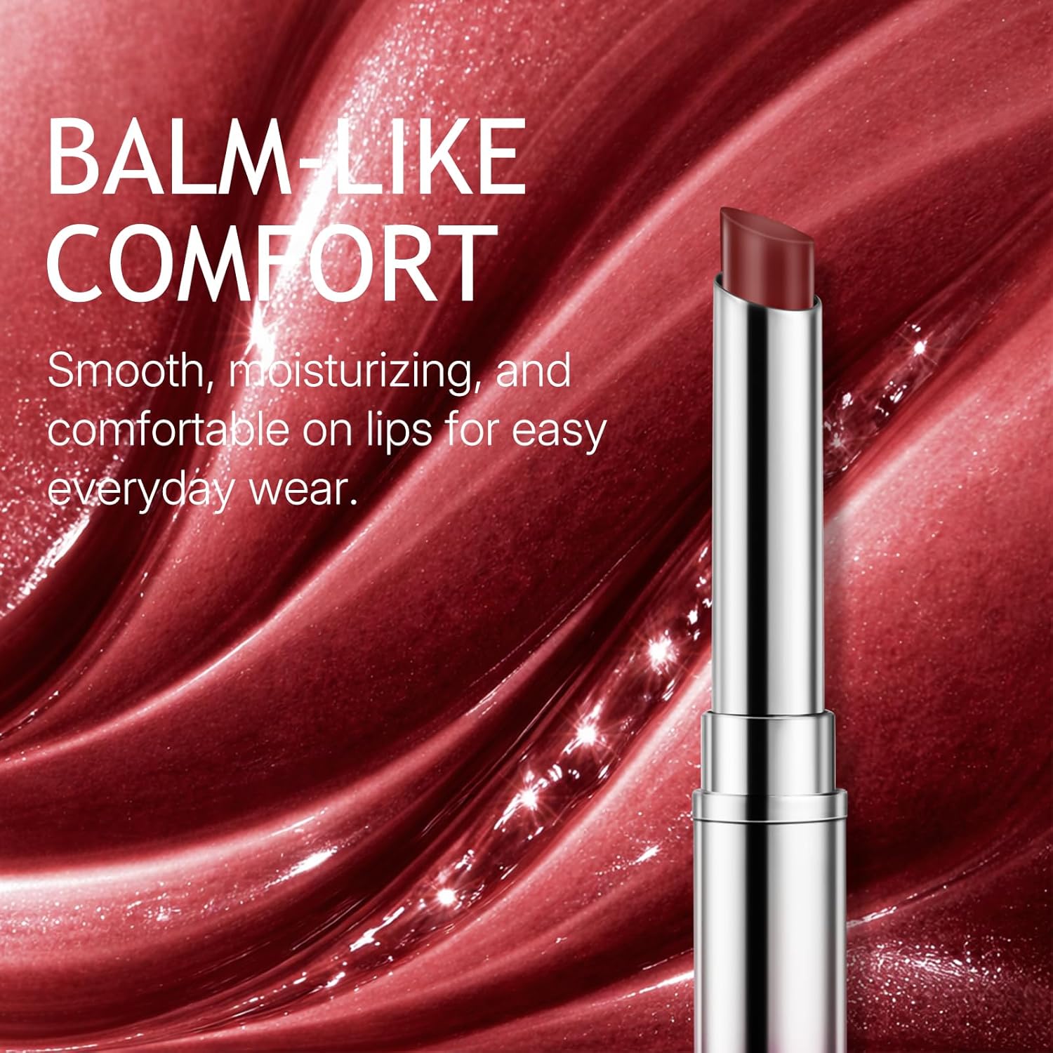 Tinted Lip Balm Lipstick Set, 6 Colors Sheer Hydrating Lip Color, Lightweight Lip Tint, Moisturizing & Nourishing Lip Care with Natural Shine, Universal Shades for All Skin Tones