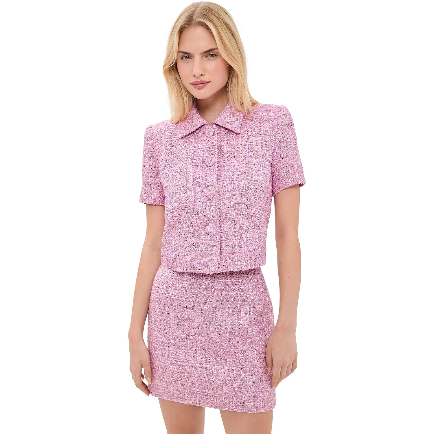 L'Agence Women'S Chita Cropped Short Sleeve Jacket