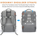 Lumesner 40L Expandable Carry On Travel Backpack With 4 Packing Cubes | Flight Approved, Fits 17 Inch Laptop, Water-Resistant, Suitcase Backpack, Business Weekender Luggage, Gift For Men & Women