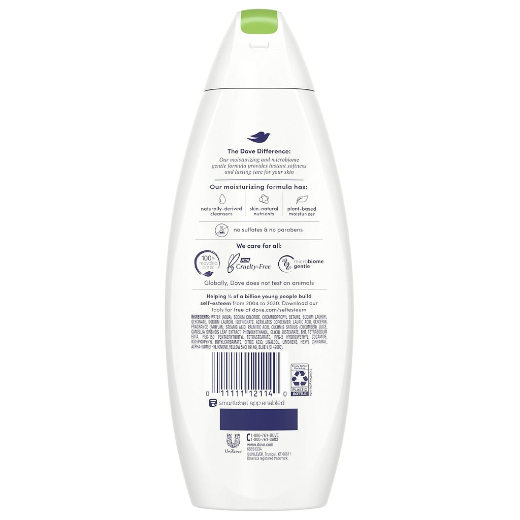 Dove Go Fresh Refreshing Body Wash Revitalizes And Refreshes Skin Cucumber And Green Tea Effectively Washes Away Bacteria While Nourishing Your Skin 12 Oz