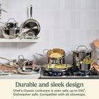 Cuisinart 1 Quart Saucepan w/Cover, Chef's Classic Stainless Steel Cookware Collection, 719-14