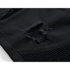 Enrica Men'S Ripped Distressed Slim Fit Holes Denim Shorts