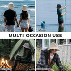 Bucket Hats for Men Women Packable Foldable Sun Hats for Women Beach Travel Cap Blue