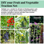 Sukh Trellis Netting For Climbing Plants - 5 X 15 Ft Garden Net, 2 Pack | Polyester Plant Netting Support For Cucumbers & Tomato, Soft & Duarable, White Garden Nets For Vines, Vegetables & Fruits