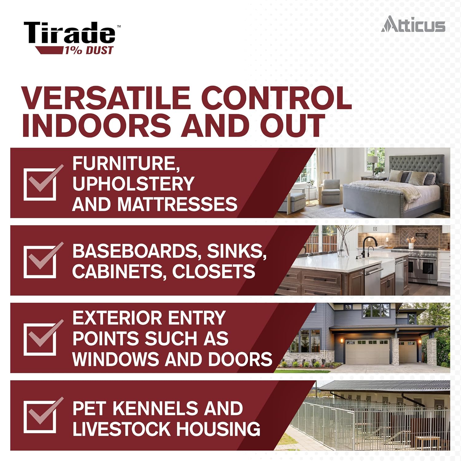 Atticus Tirade 1% Dust Insecticide (1.25Lb) - Control Wasps, Bees, And More | Ready-To-Use Cyfluthrin Dusting Powder, Indoor And Outdoor Pest Control, Hornets, Ants, Bed Bug, Yellowjacket Killer