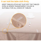 24 Pieces Transparent Clear Tablecloth Clips, Plastic Table Cloth Clips，Windproof Table Cover Holder Clamps，Table Cloth Holder for Home Wedding Party Christmas Outdoor Indoor Picnic Camping(Large)