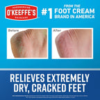 O'Keeffe's for Healthy Feet Foot Cream - 7 oz Tube (1 Pack) - Guaranteed Relief for Extremely Cracked, Dry Feet, Repairing Skincare, Instantly Boosts and Retains Moisture Levels