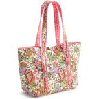 Vera Bradley Women'S Premium Cotton Hathaway Tote Bag – Quilted Reversible Shoulder Purse