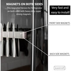 Premium Magnetic Knife Holder For Refrigerator – 16 Inch Professional Double Sided Magnetic Knife Strip For Fridge - Stainless Steel Magnetic Knife Holder For Wall Self Adhesive