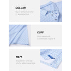 Esabel.C Golf Shirts For Men Dry Fit Performance Short Sleeve Print Moisture Wicking Collared Shirt
