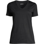 Lands' End Women's Relaxed American-Grown Supima Cotton V-Neck T-Shirt
