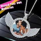 Custom Circle Chain with Picture, Photo Necklace for Men Women, Personalized Picture Pendant, Customized Memorial Gifts for Christmas Birthday Anniversary Family