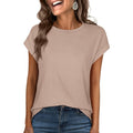ANRABESS Womens Tops Summer Cap Sleeve Basic Tee Shirts 2026 Trendy Loose Fit Casual Dressy Business Work Tshirts Clothes