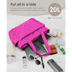Uselike Tote Bag for Women, Lightweight Puffer Tote Work Bags with Compartments for Travel, Quilted Shoulder Bag with Zipper