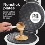 Proctor Silex Waffle Cone And Ice Cream Bowl Maker With Browning Control | Fun And Fast, Cooks In 2-3 Minutes | Includes Cone Shaper Roller & Cup Press | 7.5” Pfas-Free Non-Stick Plates | White