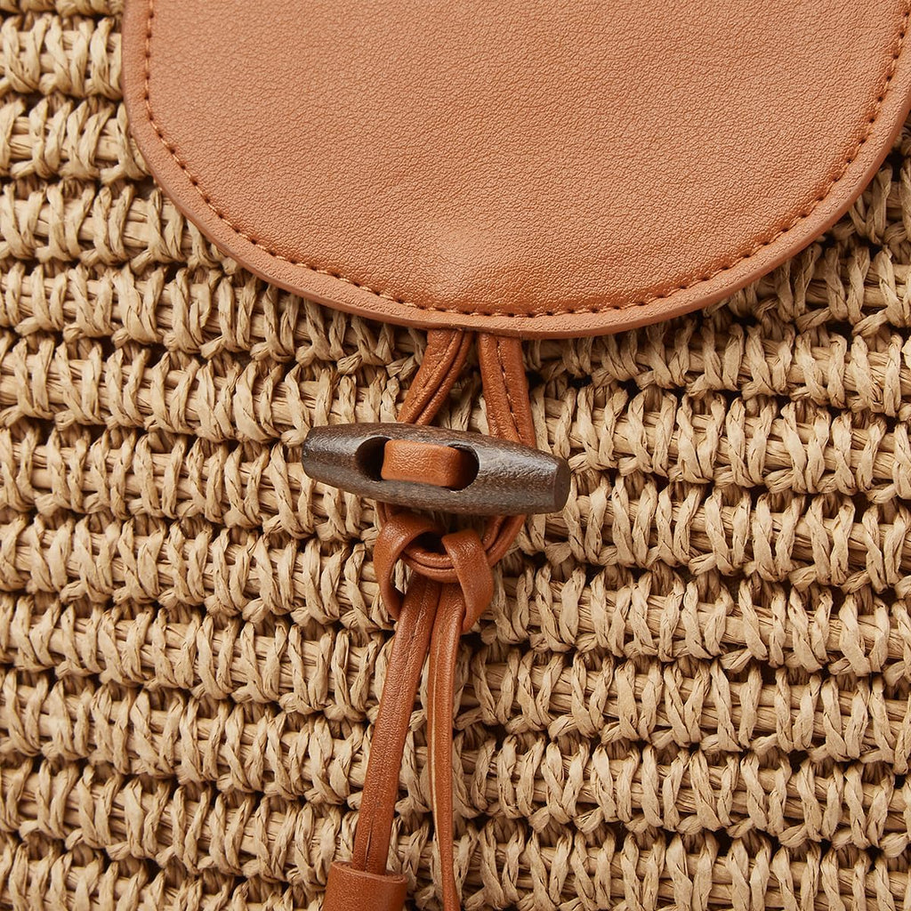 Summer Hand-Woven Straw Shoulder Bags For Women Large Woven Beach Tote Purse Vacation Top Handle Handbags With Tassel