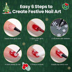 Beetles Snowflake Nail Art Stickers 30 Sheets 3D Nail Stickers White Snowmen Santa Claus Elk Nails Supplies DIY Decals for DIY Decoration Nails Art