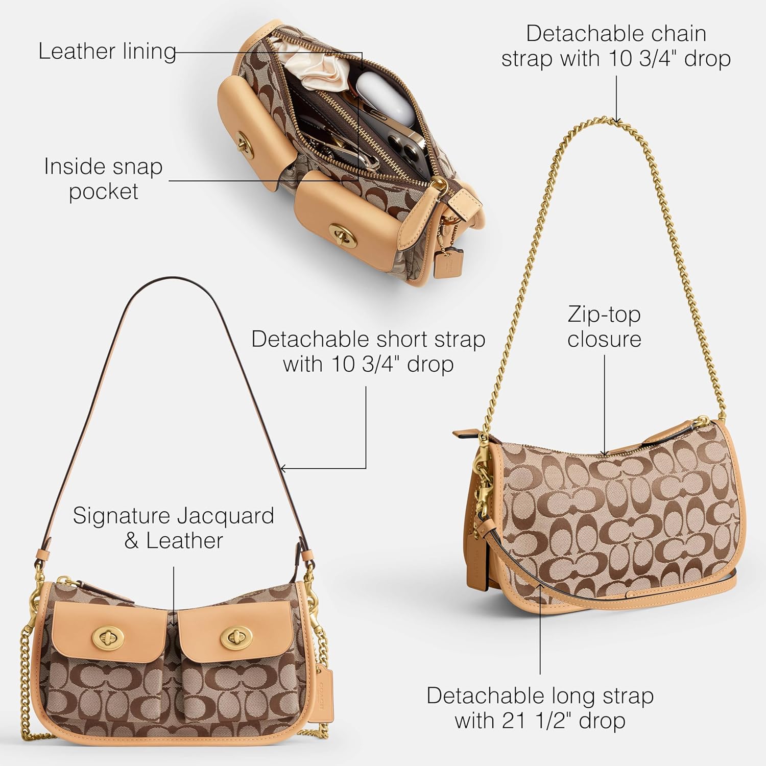 COACH Twin Turnlock Waverly Bag