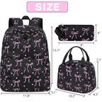 Backpack For Teen Girls Bookbags School Backpack With Lunch Box And Pencil Case 3 In 1 School Bags Set